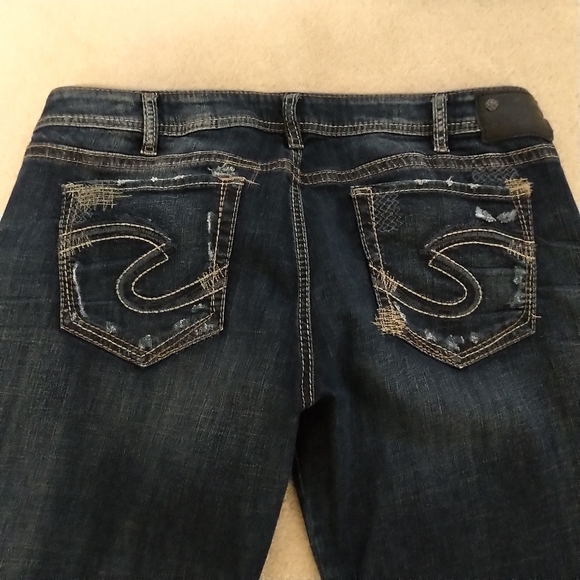 EUC Silver Aiko Mid Skinny Destructed Jeans Extra Tall 36Wx37L - Picture 15 of 16